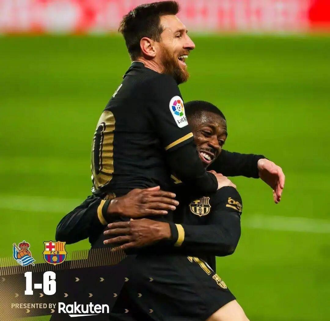 巴萨完美胜利,皇家社会苦盼回归了